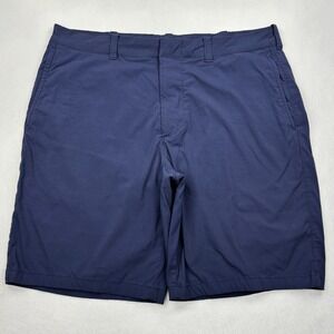 JCrew Tech Shorts Mens 33 Navy Blue Stretch Nylon Golf Outdoor Performance 9 In